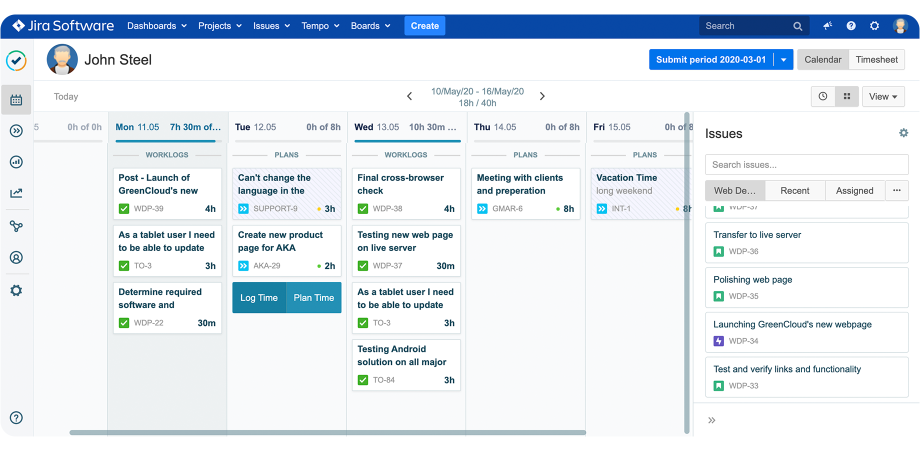 Gestión de recursos humanos con Tempo Timesheets