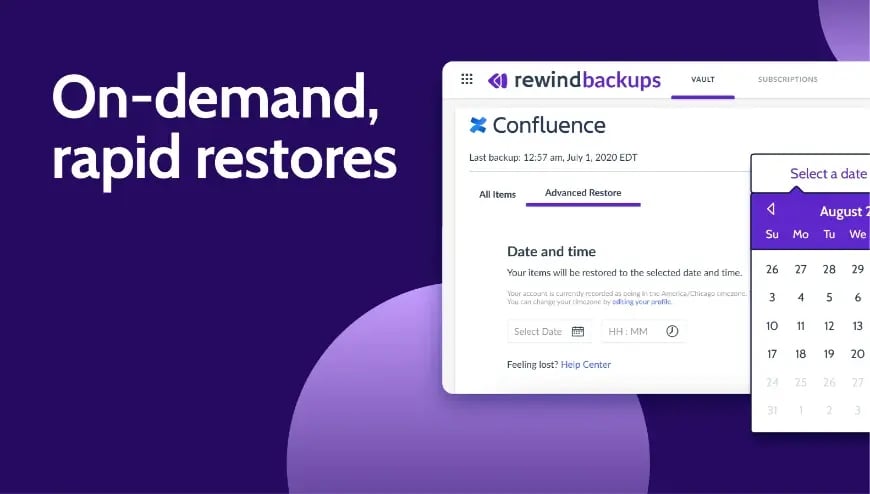 On-demand rapid restores