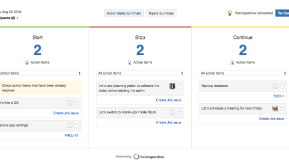 Follow up on your action items in Jira