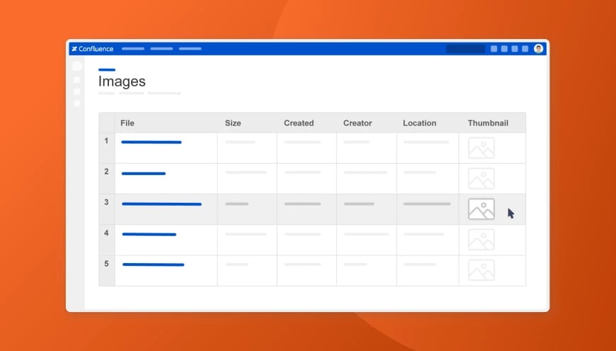 Confluence attachments organisation