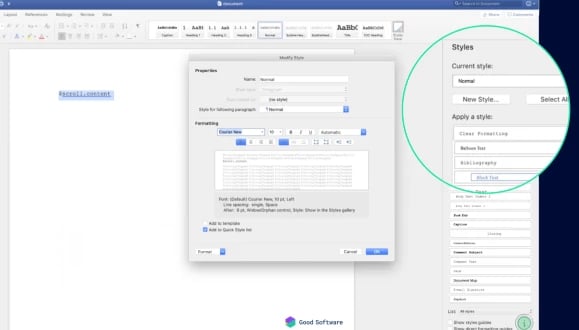 Einfache Vorlagen mit Word-Formatvorlagen