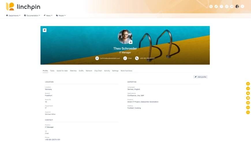 Expanded Confluence user profiles
