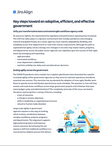 Key steps toward an adaptive, efficient, and effective government