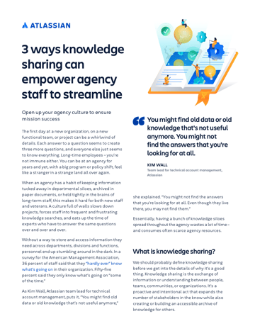 3 ways knowledge sharing can empower agency staff to streamline