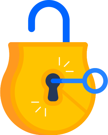 An illustration of a lock, representing the security and protection provided by a CMDB for IT assets and configurations.