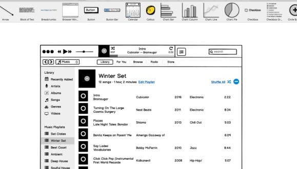 Herramienta de wireframing rápido.