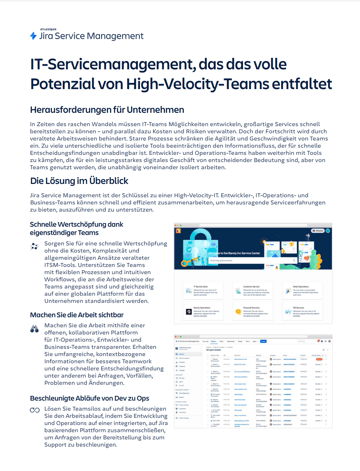 IT-Servicemanagement, das das volle Potenzial von High-Velocity-Teams entfaltet